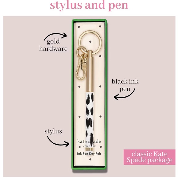NIB Kate Spade Bag Charm/ Keychain Pen - Picture 2 of 5